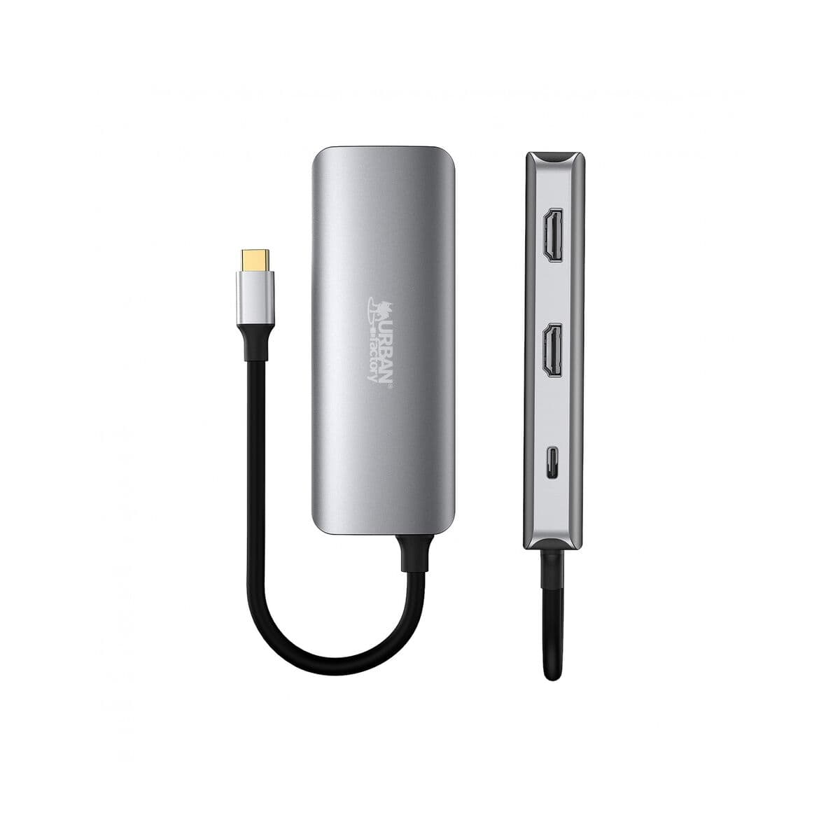 Hub USB-C Urban Factory MHC55UF Gris - Image 5
