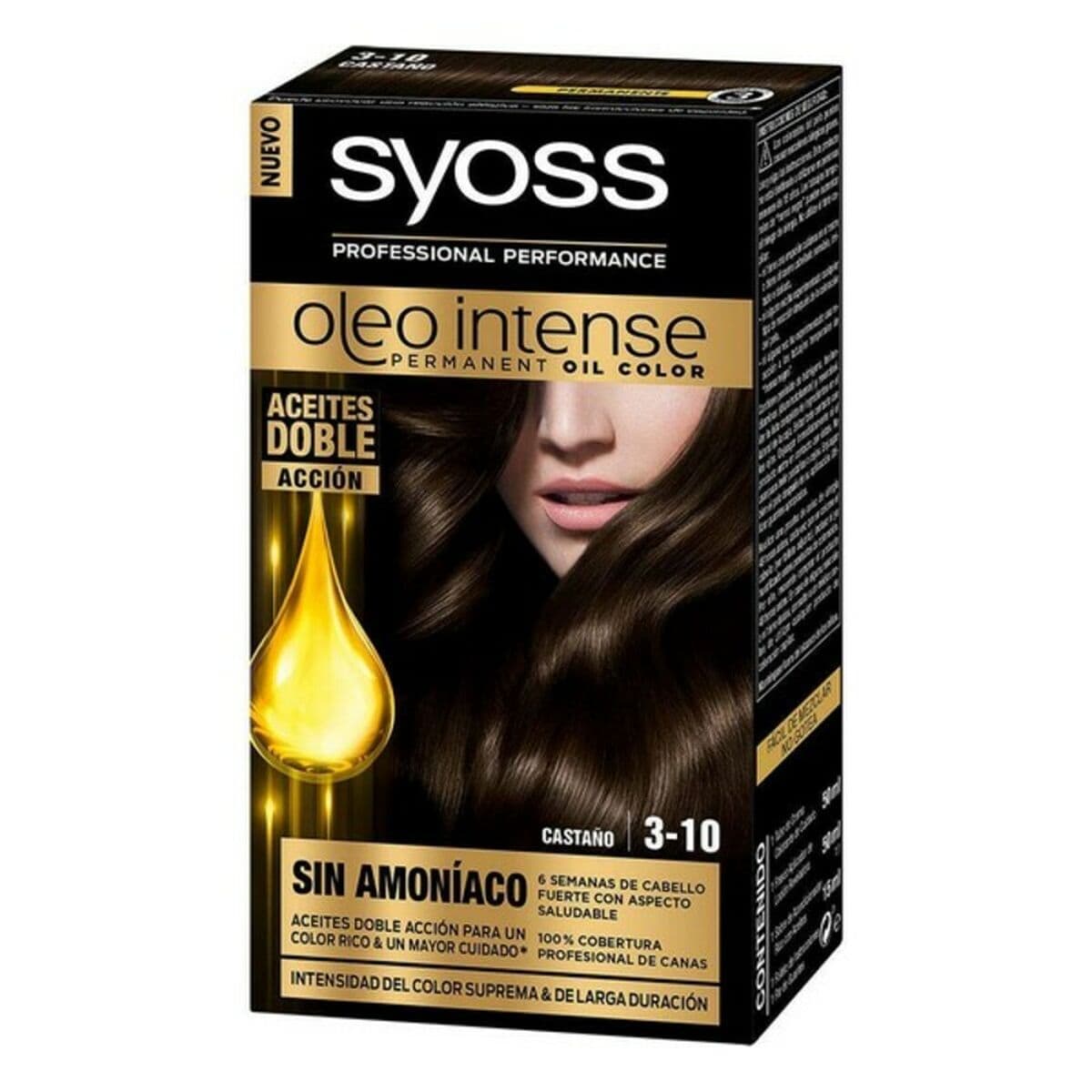 Tinte Permanente Syoss Olio Intense Castaño Nº 3,10 Rubio Platino Nº 3.10-Castano