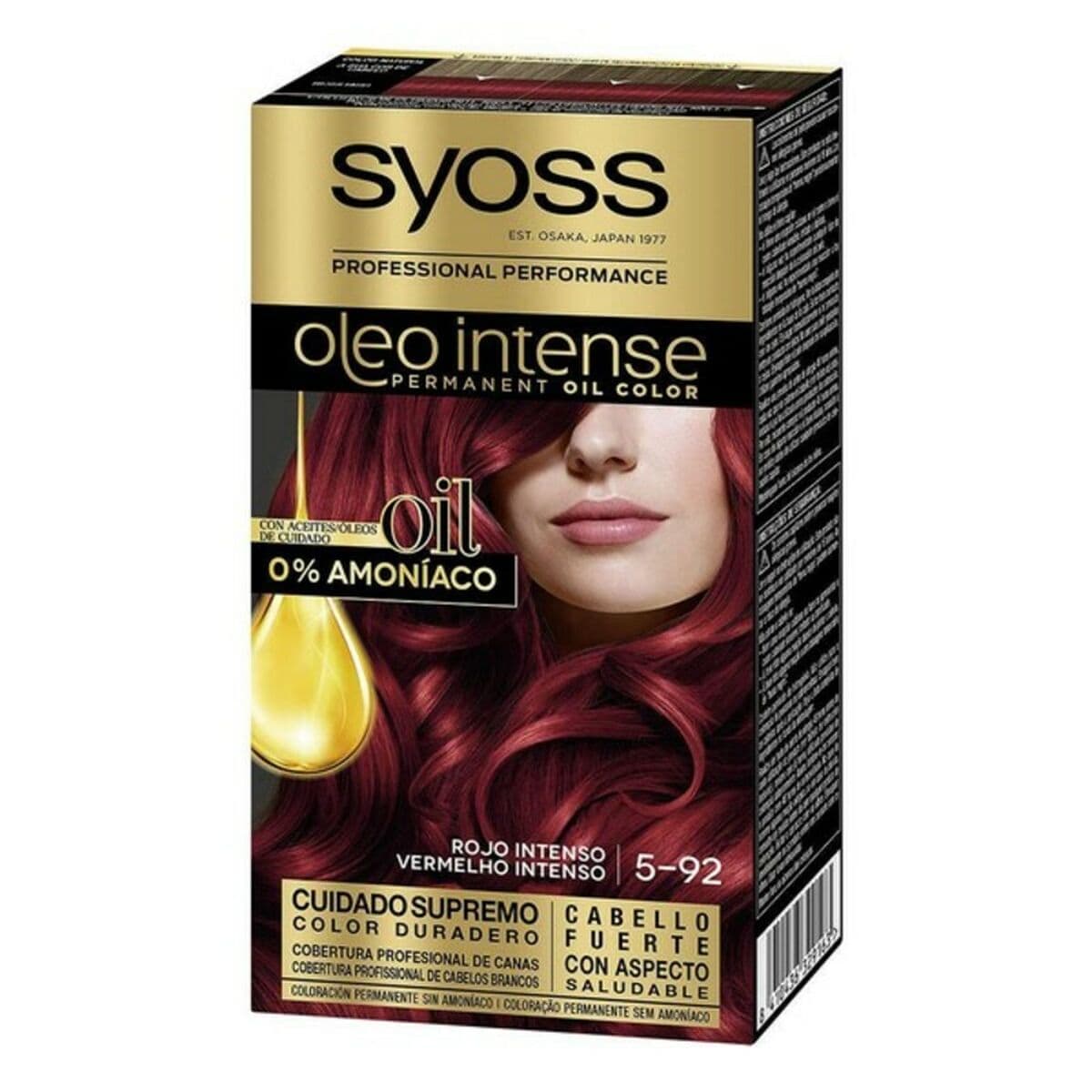 Tinte Permanente Syoss Olio Intense Rojo Intenso Nº 5,92 Rubio Platino Nº 5.92-Rojo Intenso