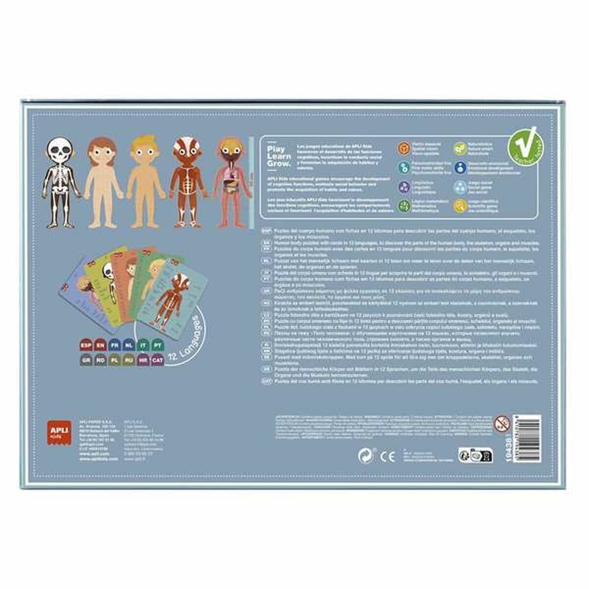 Puzzel Apli 19438 35 x 75 x 24 cm Menselijk lichaam 240 Onderdelen - Image 5