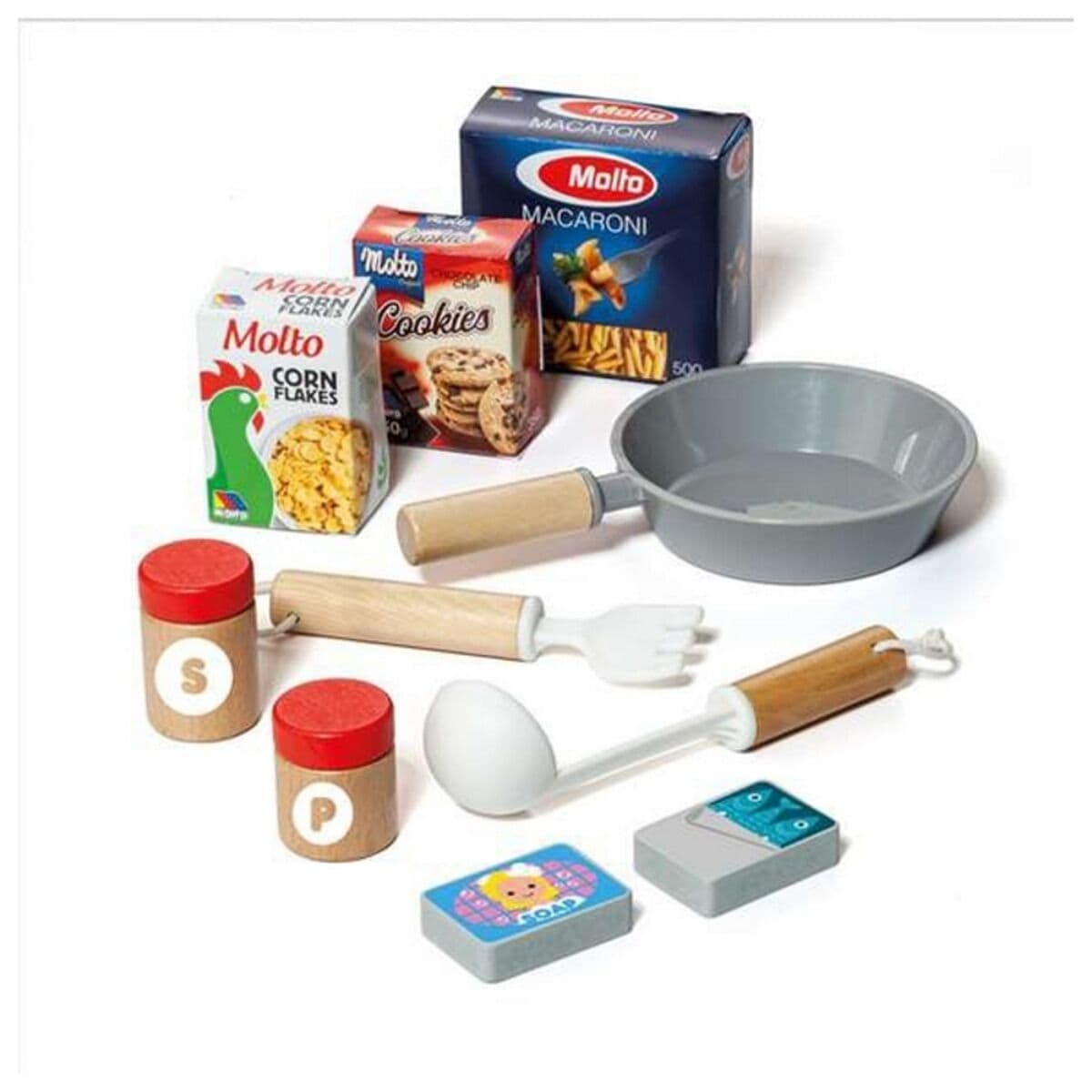 Cocina de Juguete Moltó 21293 Madera Rojo (10 pcs) - Image 4