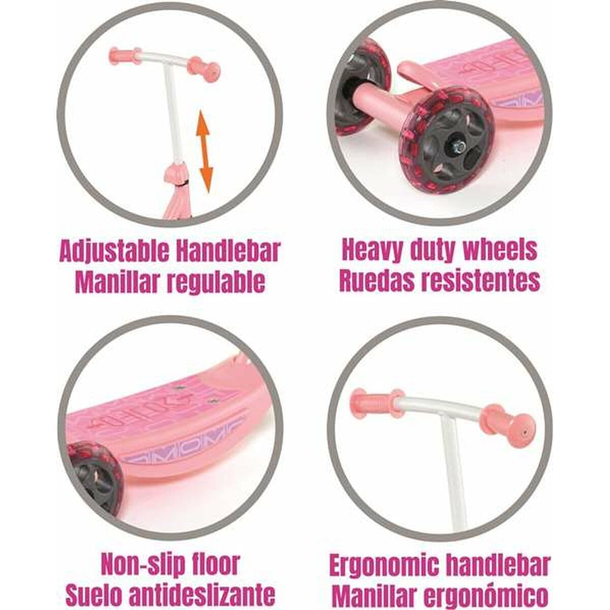 Scooter Moltó Rosa 48 x 36 x 90 cm - Image 4