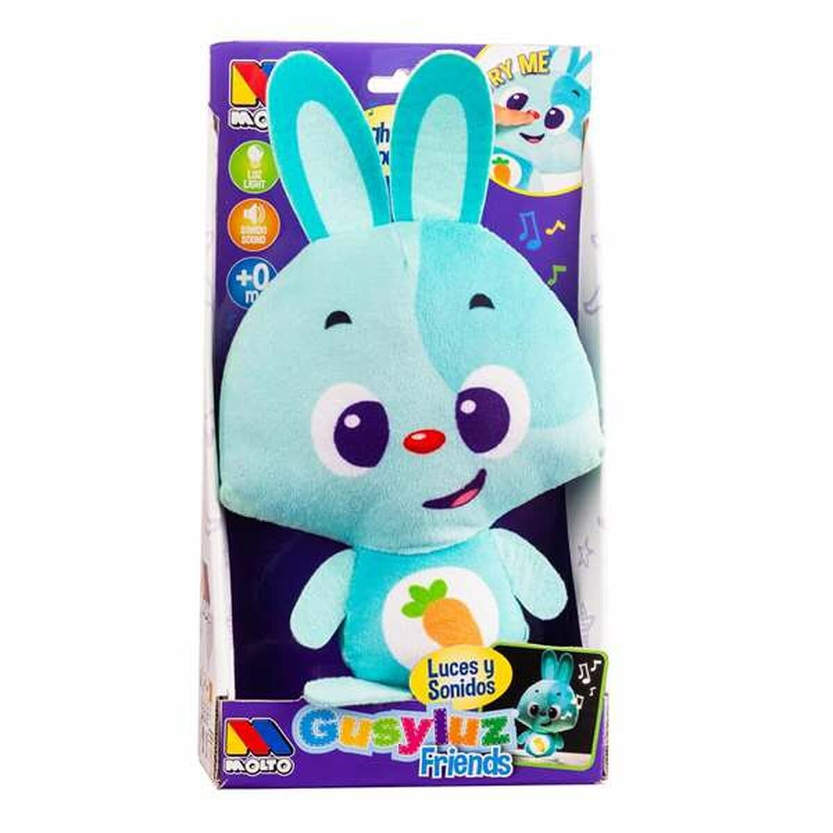 Pehme mänguasi häälega Moltó Gusy luz Baby Bunny Türkiissinine 7,5 cm - Image 2
