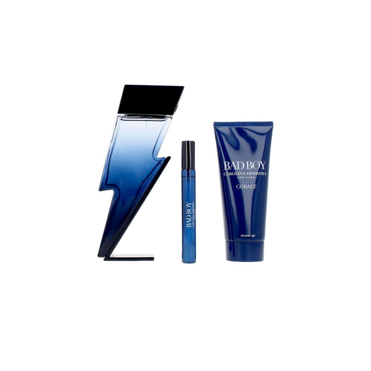 Set de Perfume Hombre Carolina Herrera BAD BOY Cobalt 3 Piezas