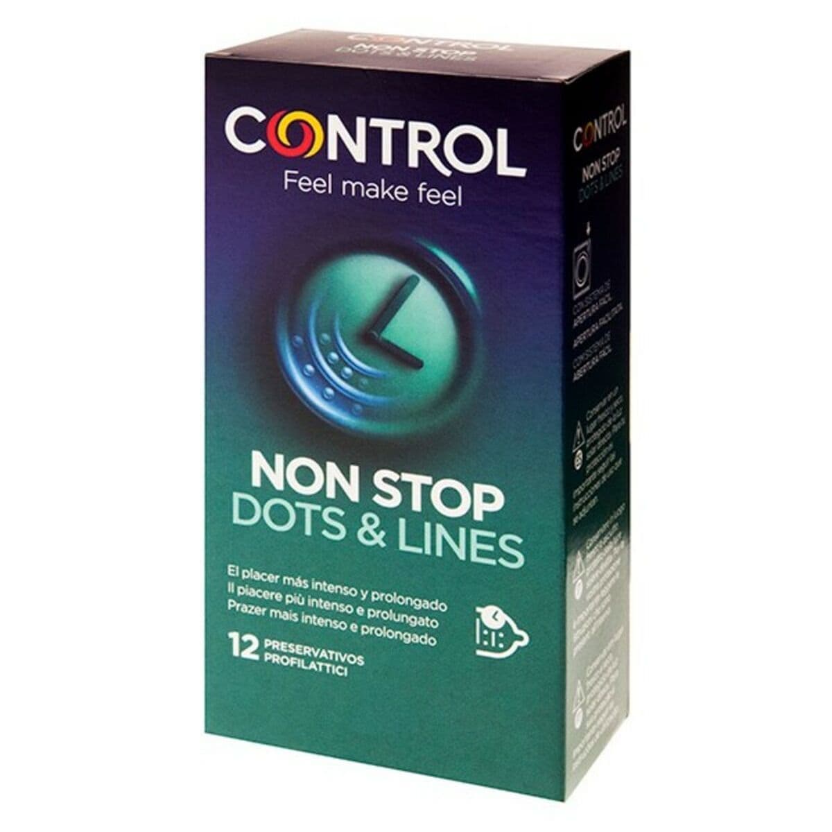 Preservativos Non Stop Dots & Lines Control (12 uds) - Image 2