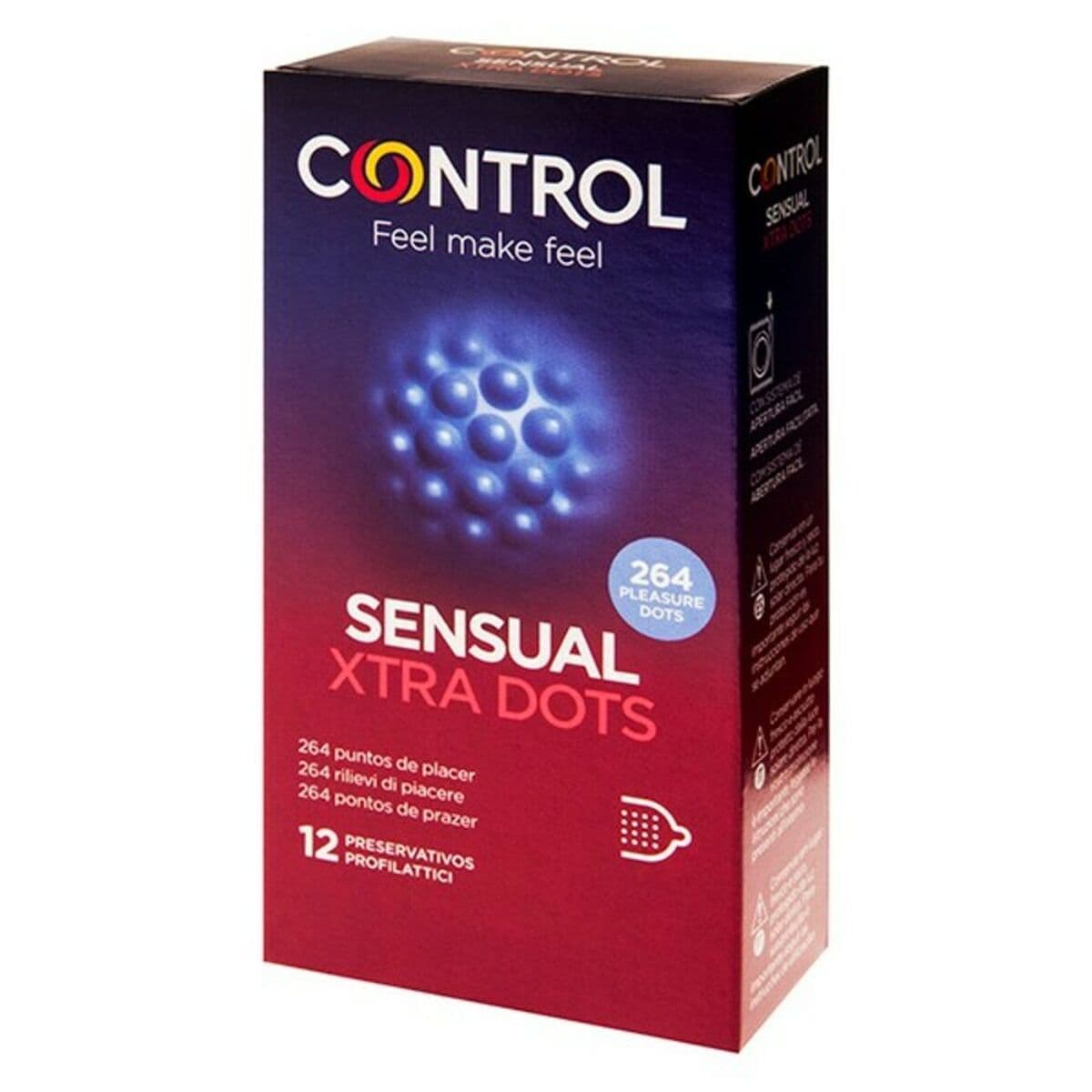 Preservativos Sensual Xtra Dots Control (12 uds) - Image 2