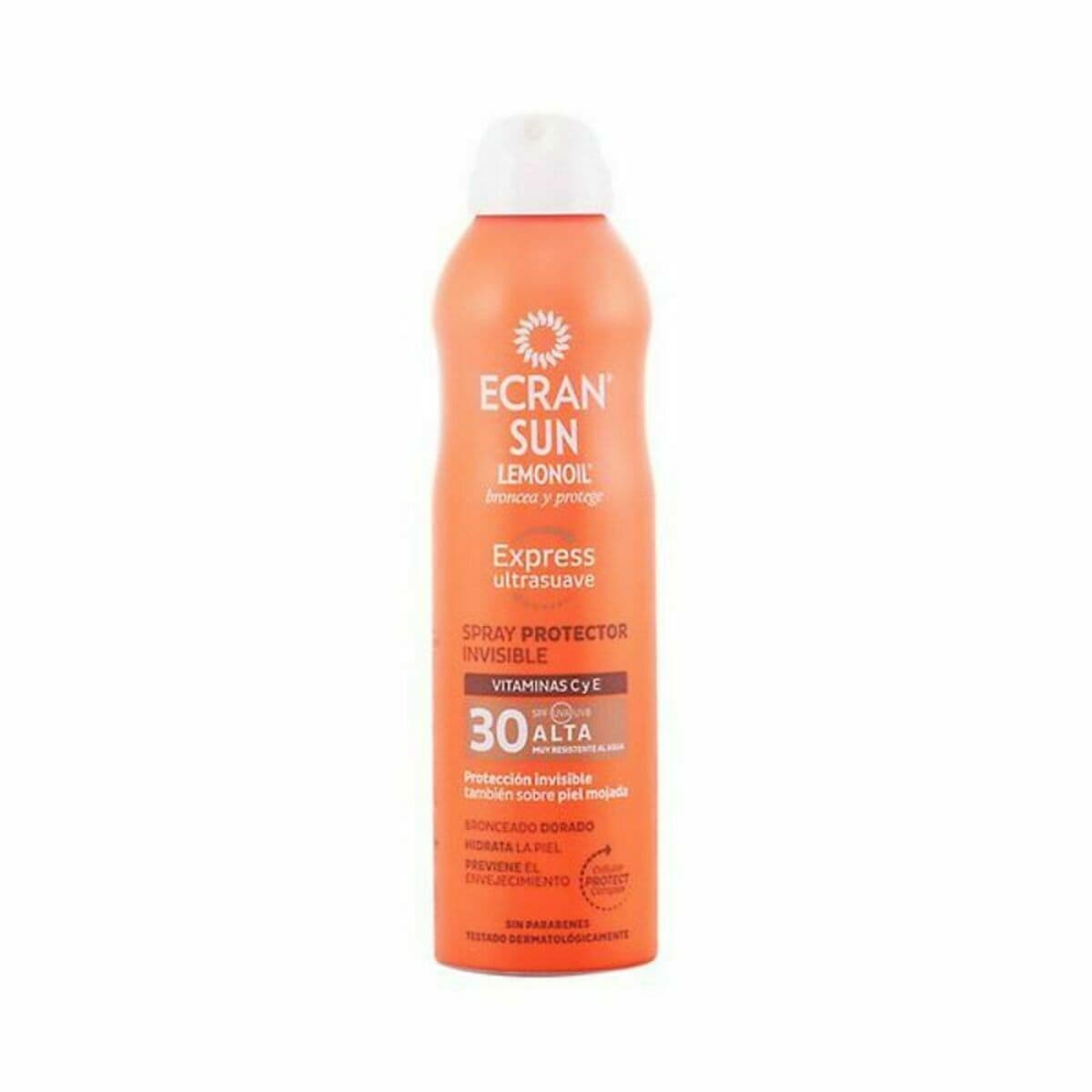 Spray Solbeskytter Ecran Hvit Spf 30 15 ml 250 ml
