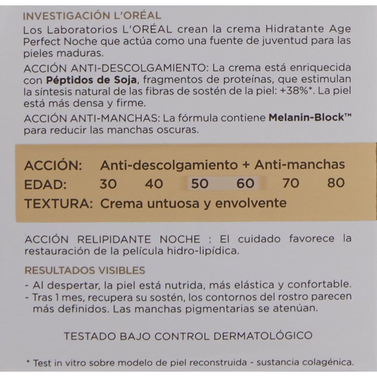 Crema Notte L'Oreal Make Up Age Perfect 50 ml - Image 3