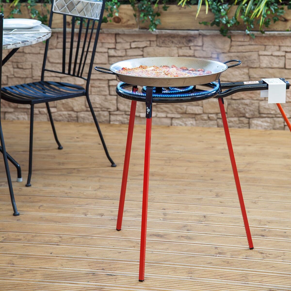 Palnik do Paelli Vaello 6140 Czarny Stal Tripod Palnik Hiszpania (2 Części) (Odnowione A) - Image 3