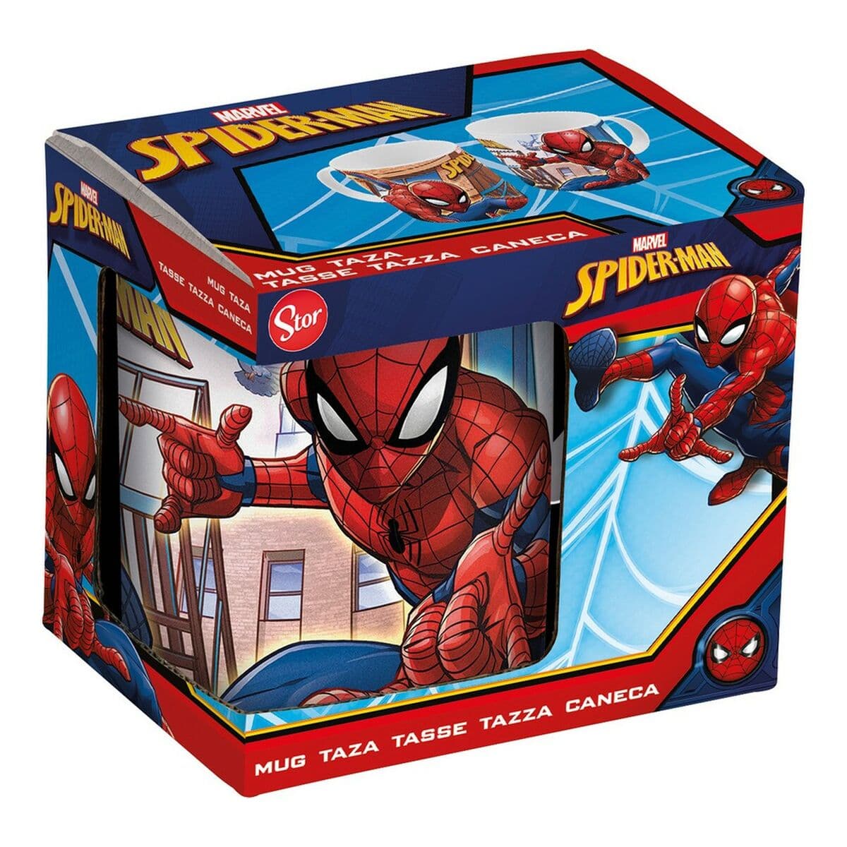 Mugg Spider-Man Great power Blå Röd Keramik 350 ml - Image 4