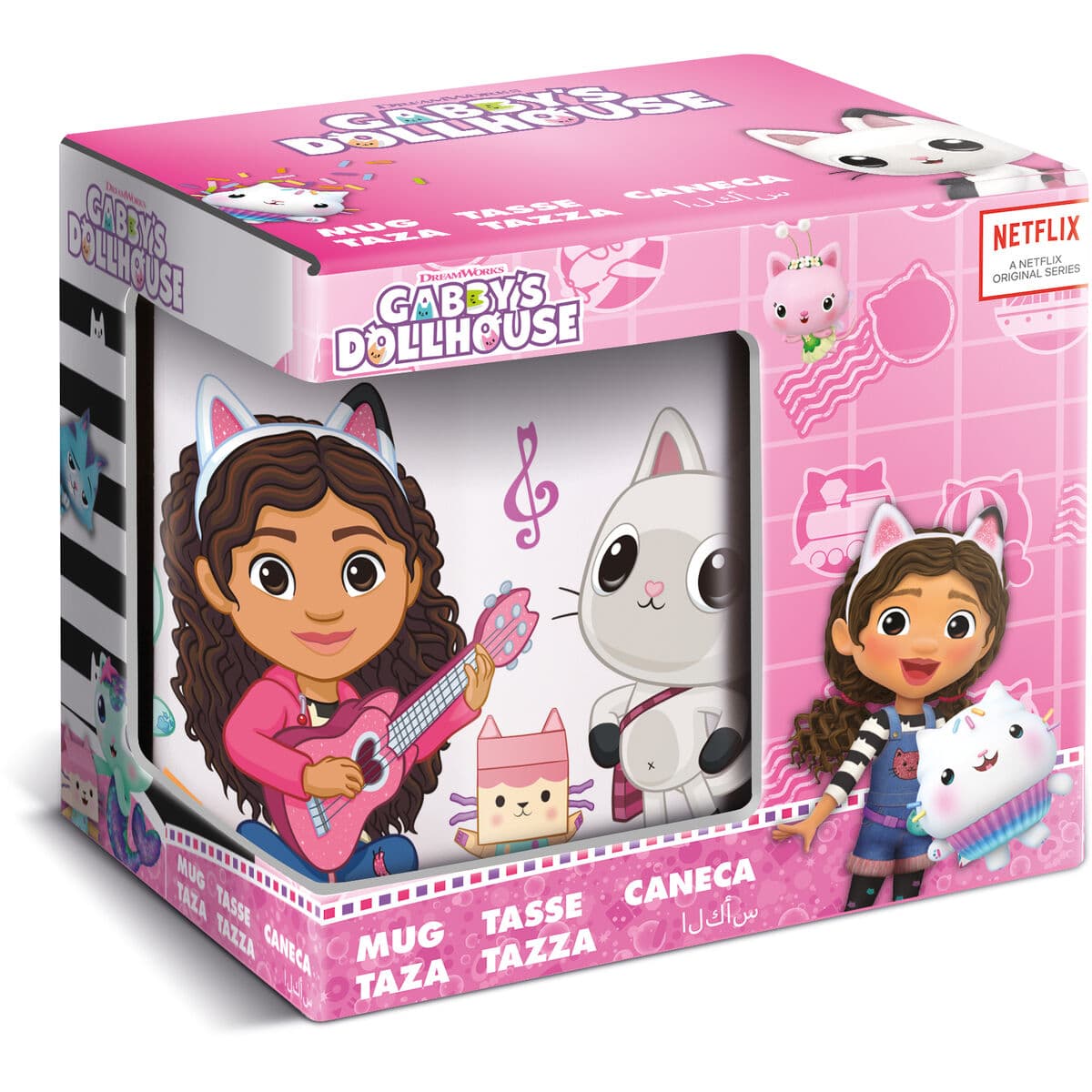 Henkelbecher Gabby's Dollhouse Party Hellrosa 350 ml 325 ml aus Keramik Geschenkbox - Image 3