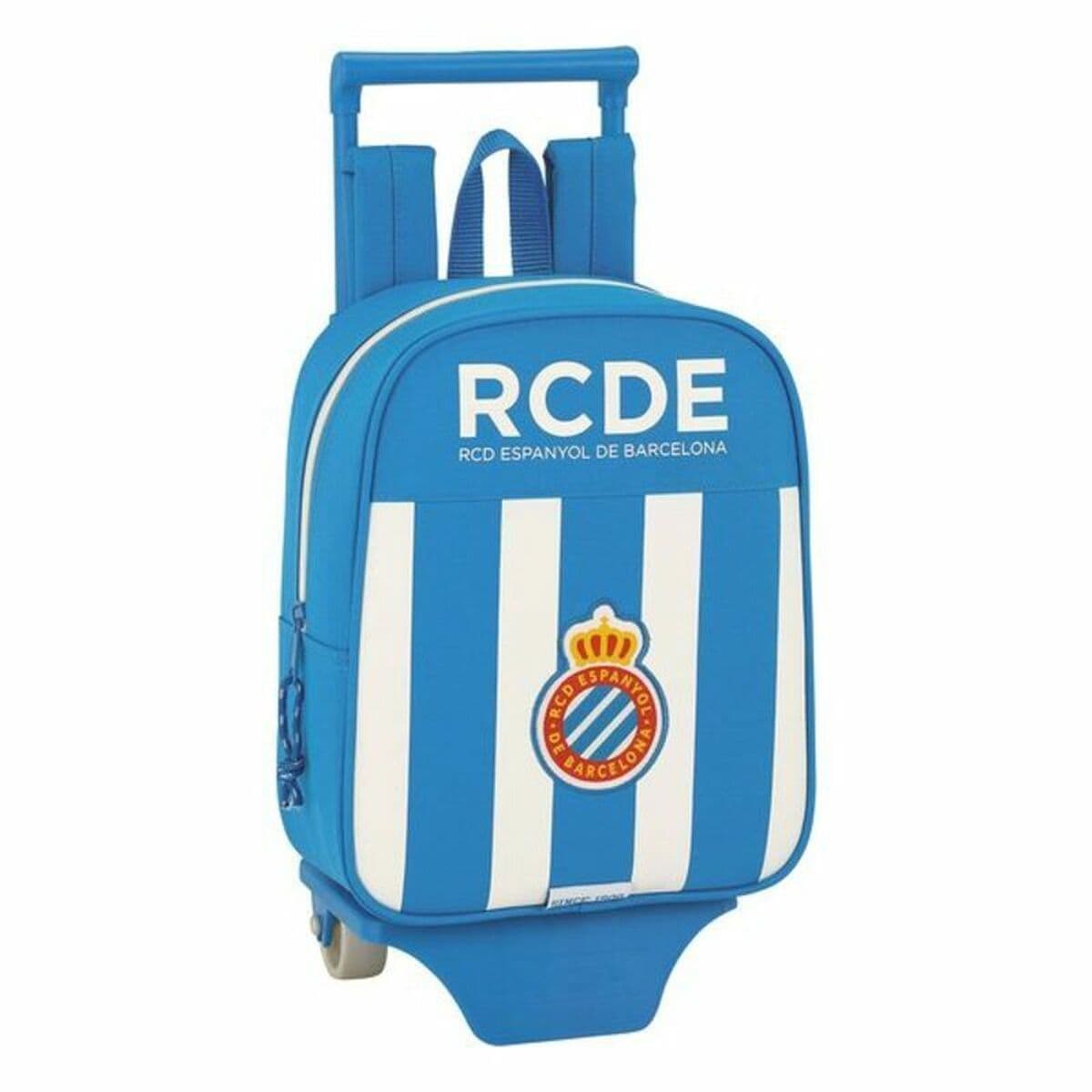 Mochila Escolar con Ruedas 805 RCD Espanyol 611753280 Azul Blanco