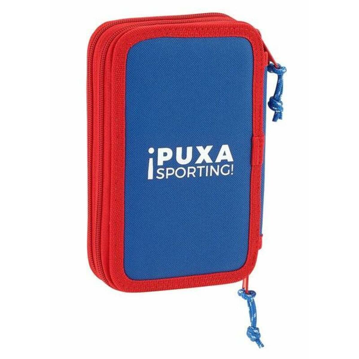 Dubbele etui Real Sporting de Gijón Wit Rood 12.5 x 19.5 x 4 cm (28 Onderdelen) - Image 3