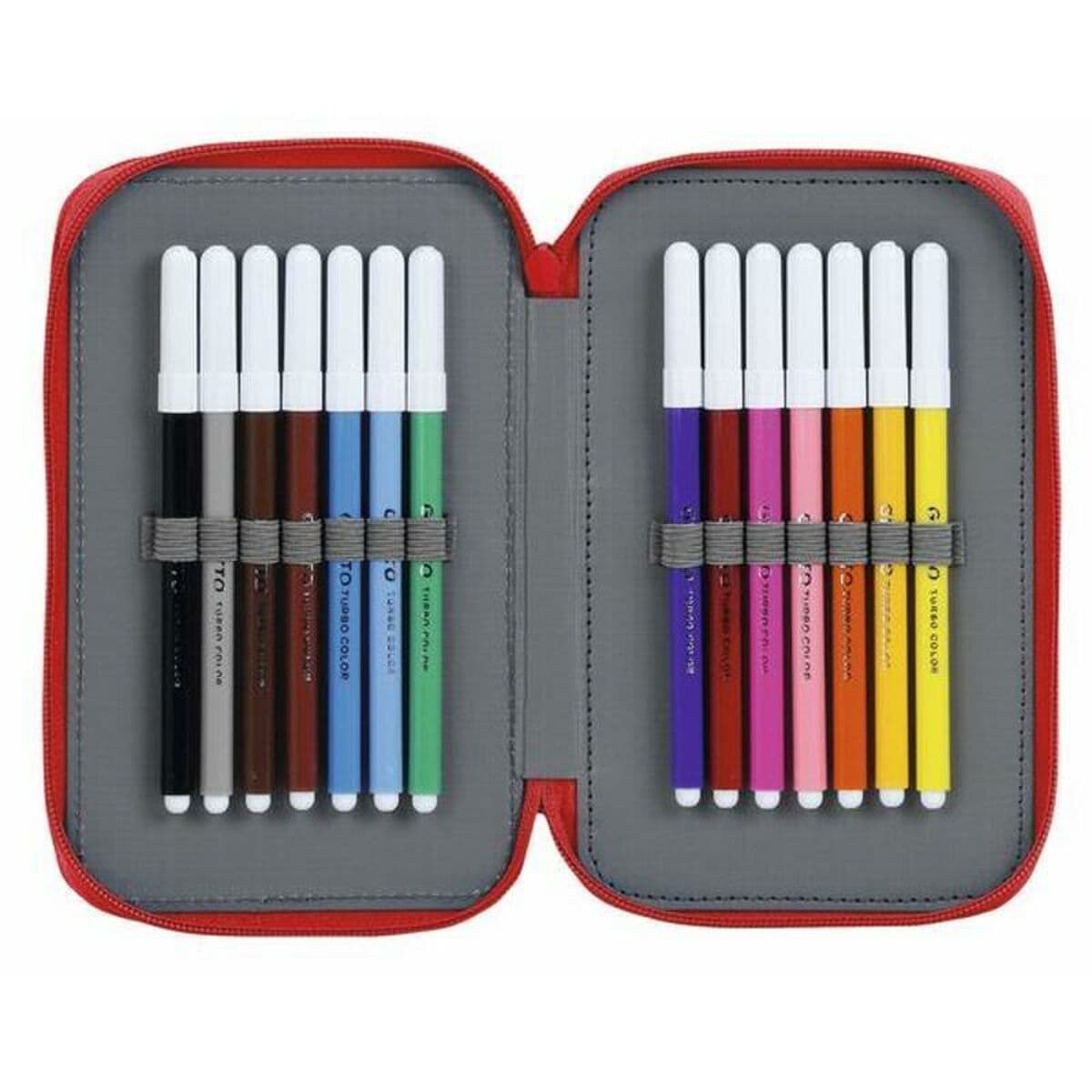 Dubbele etui Real Sporting de Gijón Wit Rood 12.5 x 19.5 x 4 cm (28 Onderdelen) - Image 4