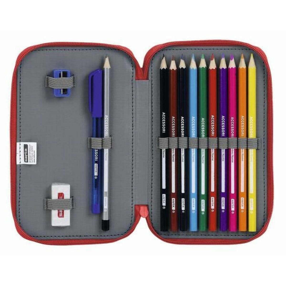 Dubbele etui Real Sporting de Gijón Wit Rood 12.5 x 19.5 x 4 cm (28 Onderdelen) - Image 2