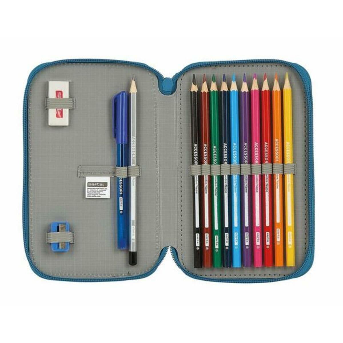 Plumier Doble BlackFit8 M854 Azul 12.5 x 19.5 x 4 cm (28 piezas) - Image 3