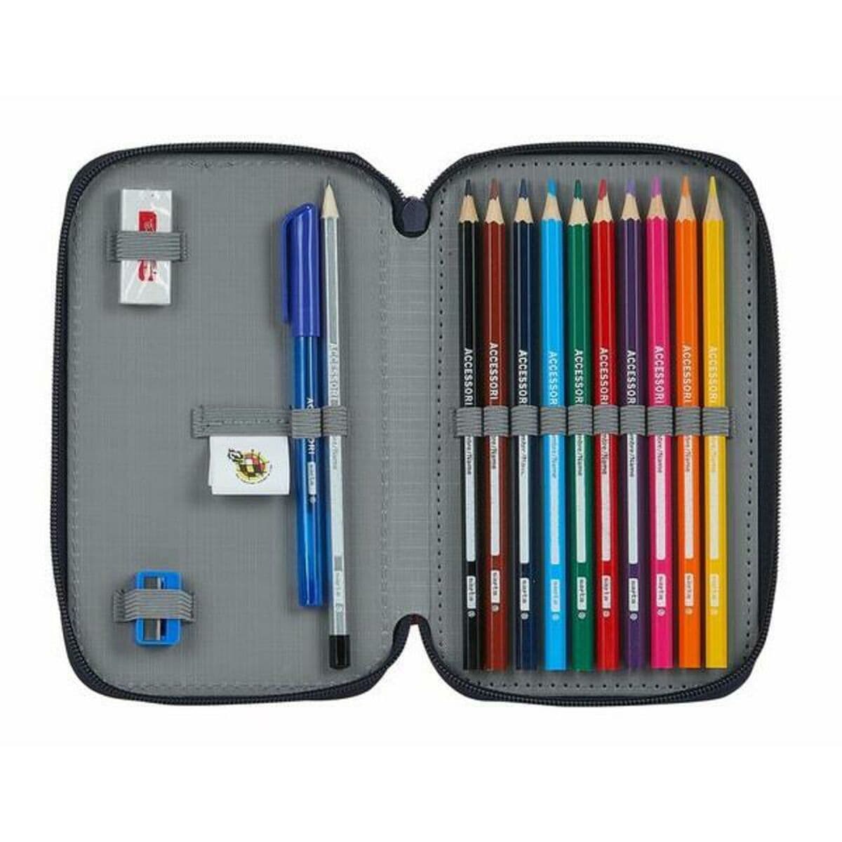 Plumier Doble RFEF M854 Rojo 12.5 x 19.5 x 4 cm (28 piezas) - Image 4