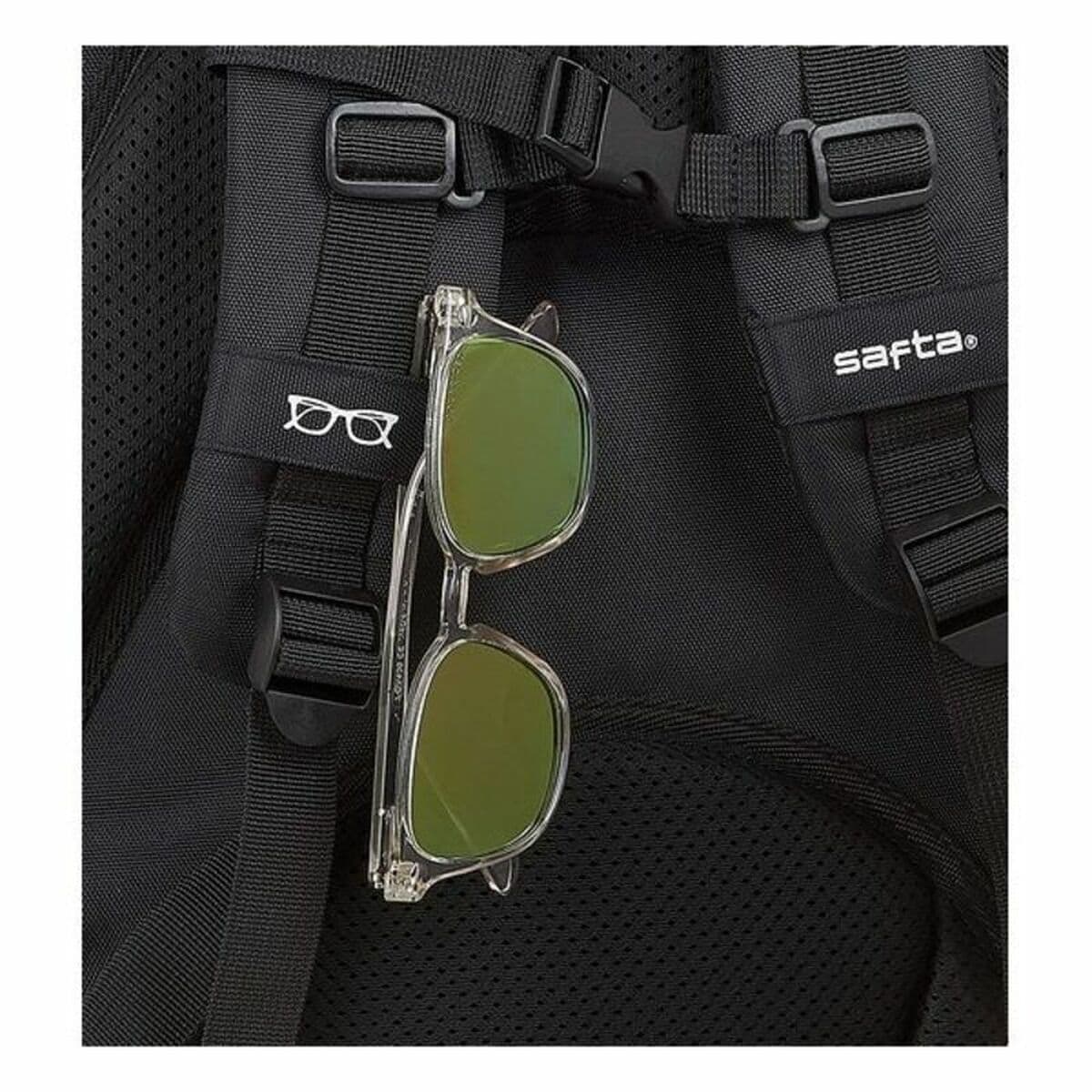 Nešiojamo kompiuterio ir planšetinio kompiuterio kuprinė su USB išvestimi Safta 15,6'' Juoda 30 x 43 x 16 cm - Image 5