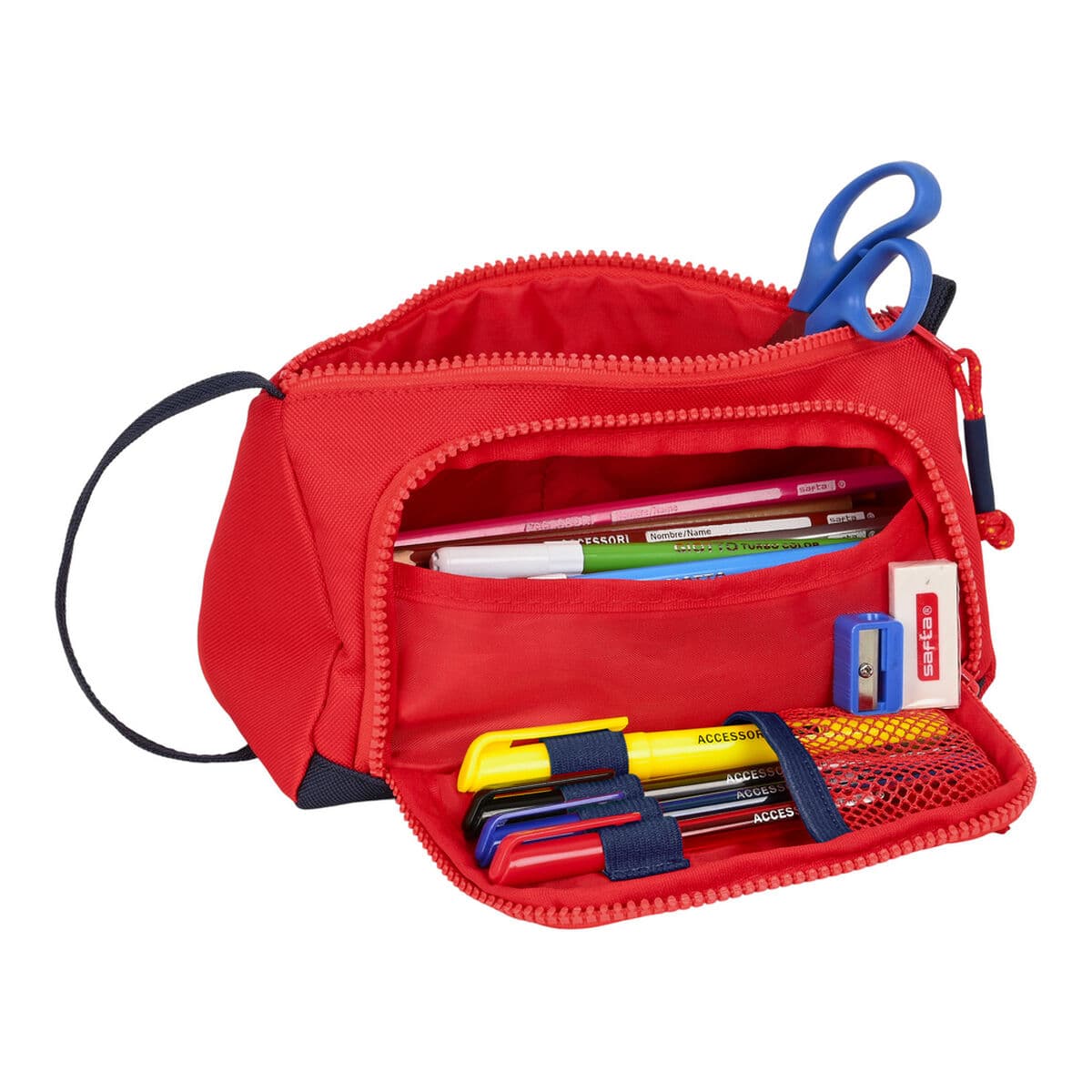 Estuche Escolar RFEF Azul Rojo 20 x 11 x 8.5 cm (32 Piezas) - Image 4