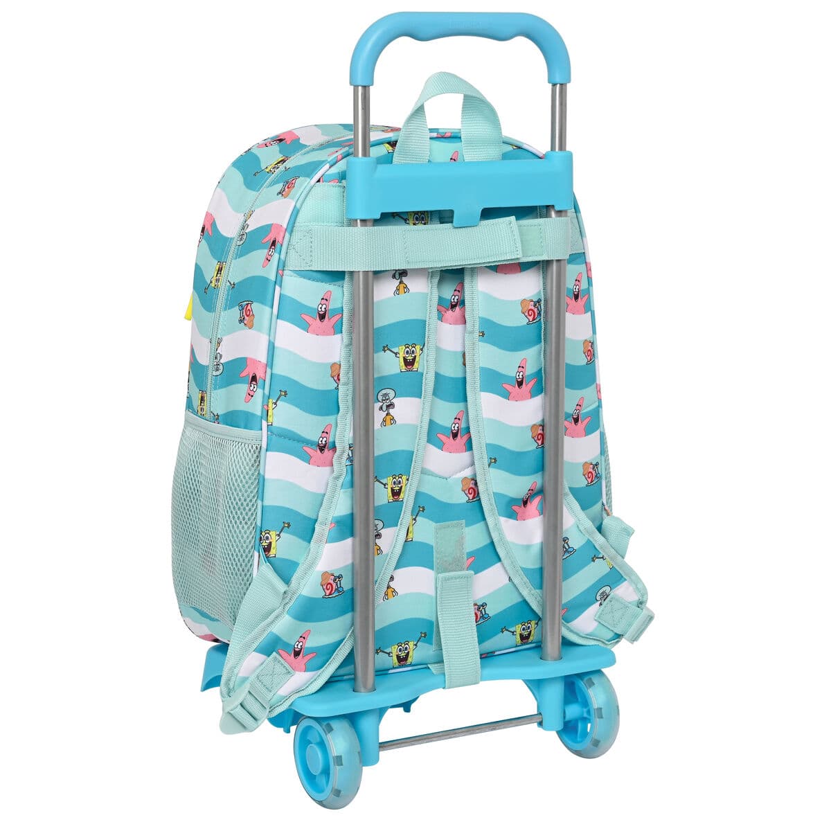 Mochila Escolar con Ruedas Spongebob Stay positive Azul Blanco (33 x 42 x 14 cm) - Image 3