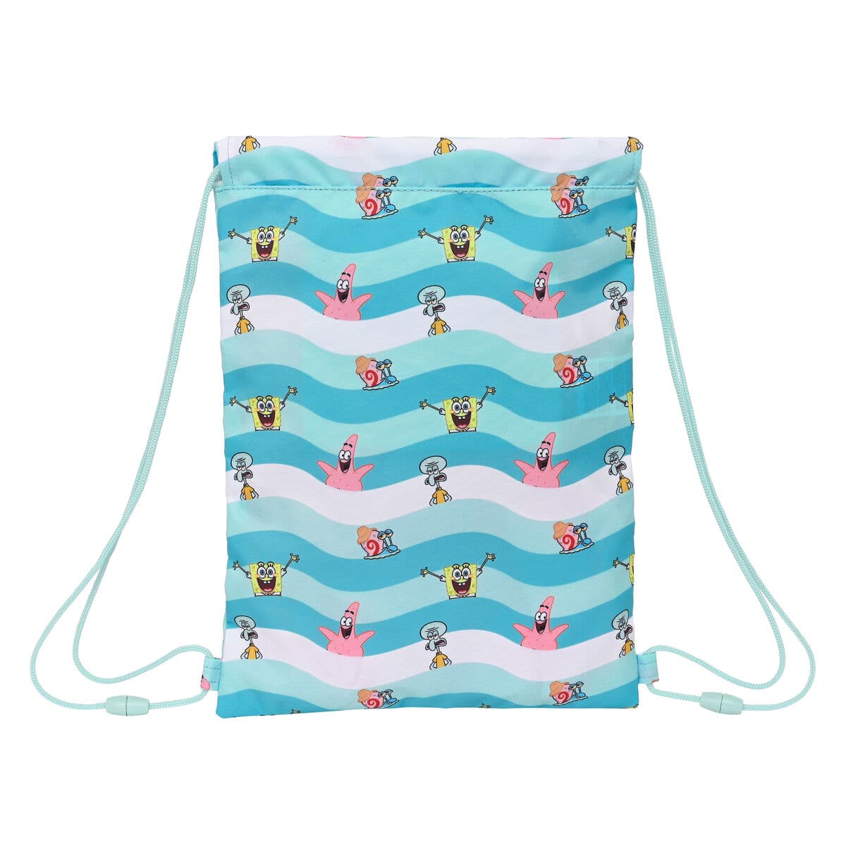 Bolsa Mochila con Cuerdas Spongebob Stay positive Azul Blanco 26 x 34 x 1 cm - Image 4