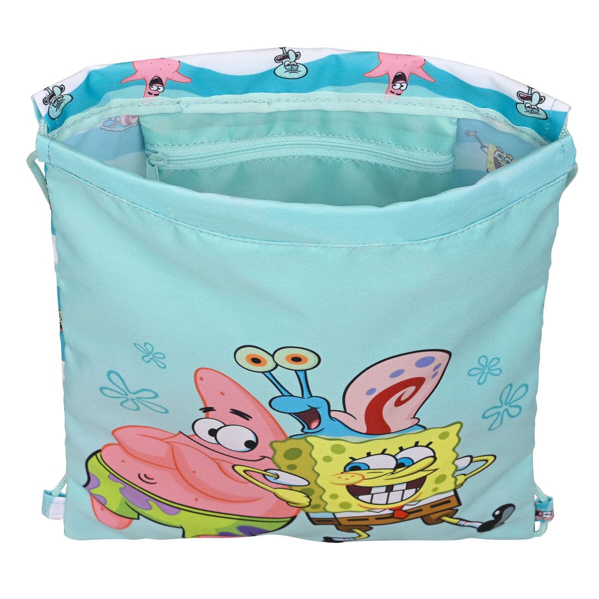Bolsa Mochila con Cuerdas Spongebob Stay positive Azul Blanco 26 x 34 x 1 cm - Image 2