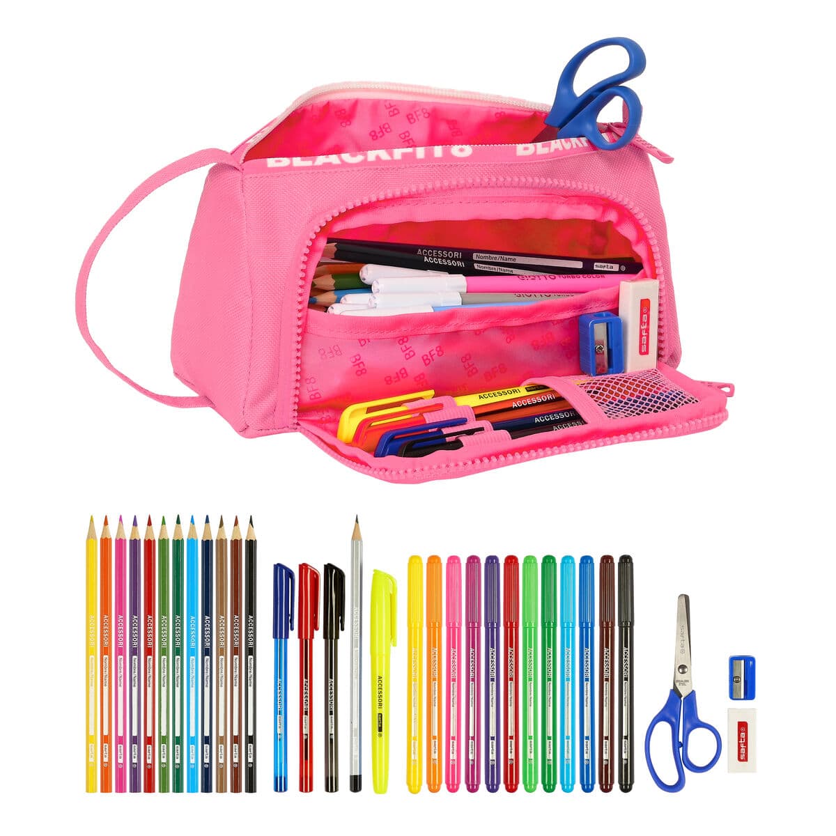 Schooletui met Accessoires BlackFit8 Glow up Roze (32 Onderdelen) - Image 2