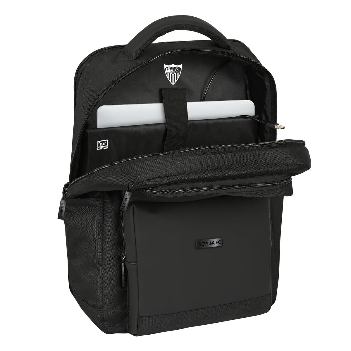Sacoche pour Portable Sevilla Fútbol Club Premium 15,6'' Noir (31 x 44 x 13 cm) - Image 3