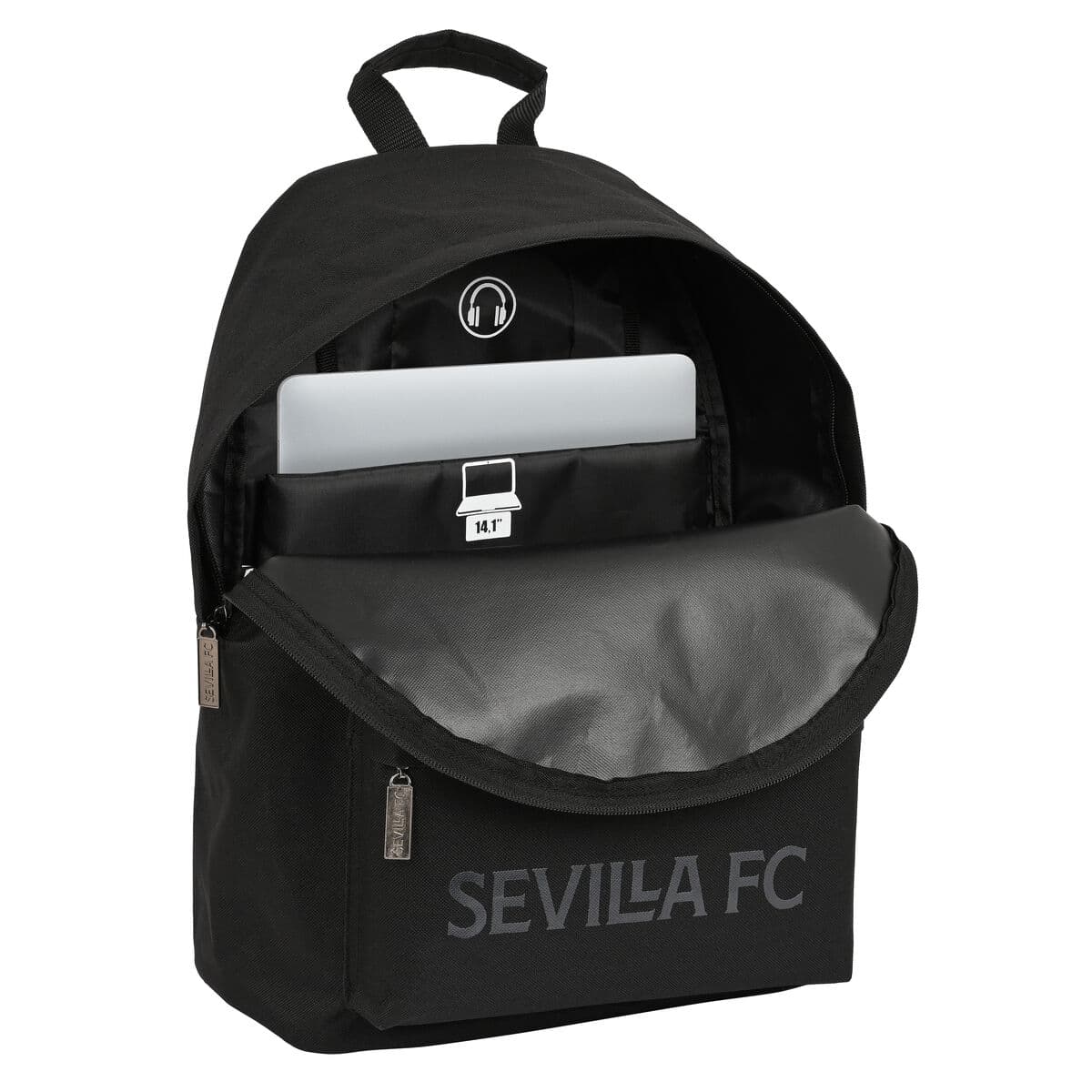 Mochila para Portátil Sevilla Fútbol Club  sevilla fc  Negro 31 x 41 x 16 cm - Image 2