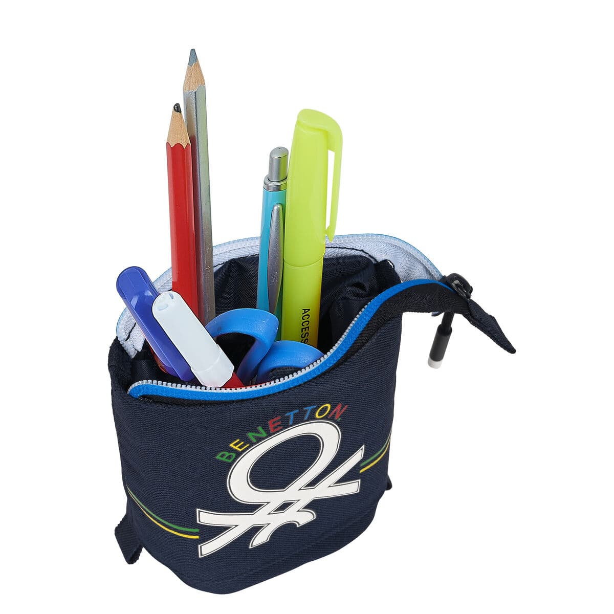 Estuche Cubilete Benetton Sixties Azul marino (8 x 19 x 6 cm) - Image 2