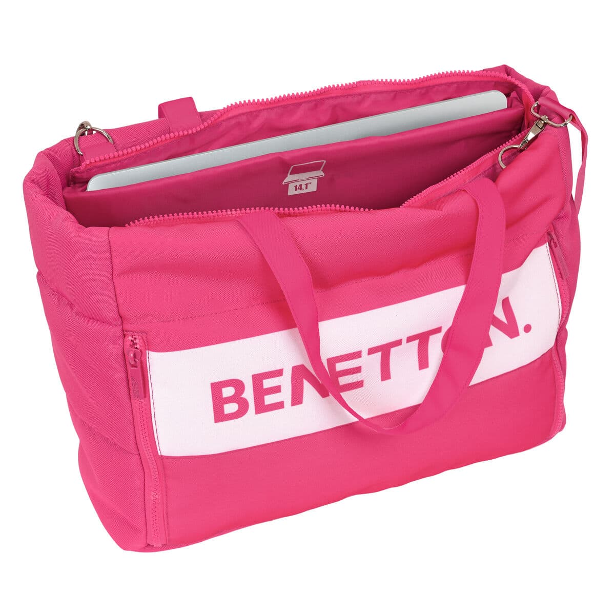 Servietă pentru Laptop Benetton Raspberry Fucsia (54 x 31 x 17 cm) - Image 3