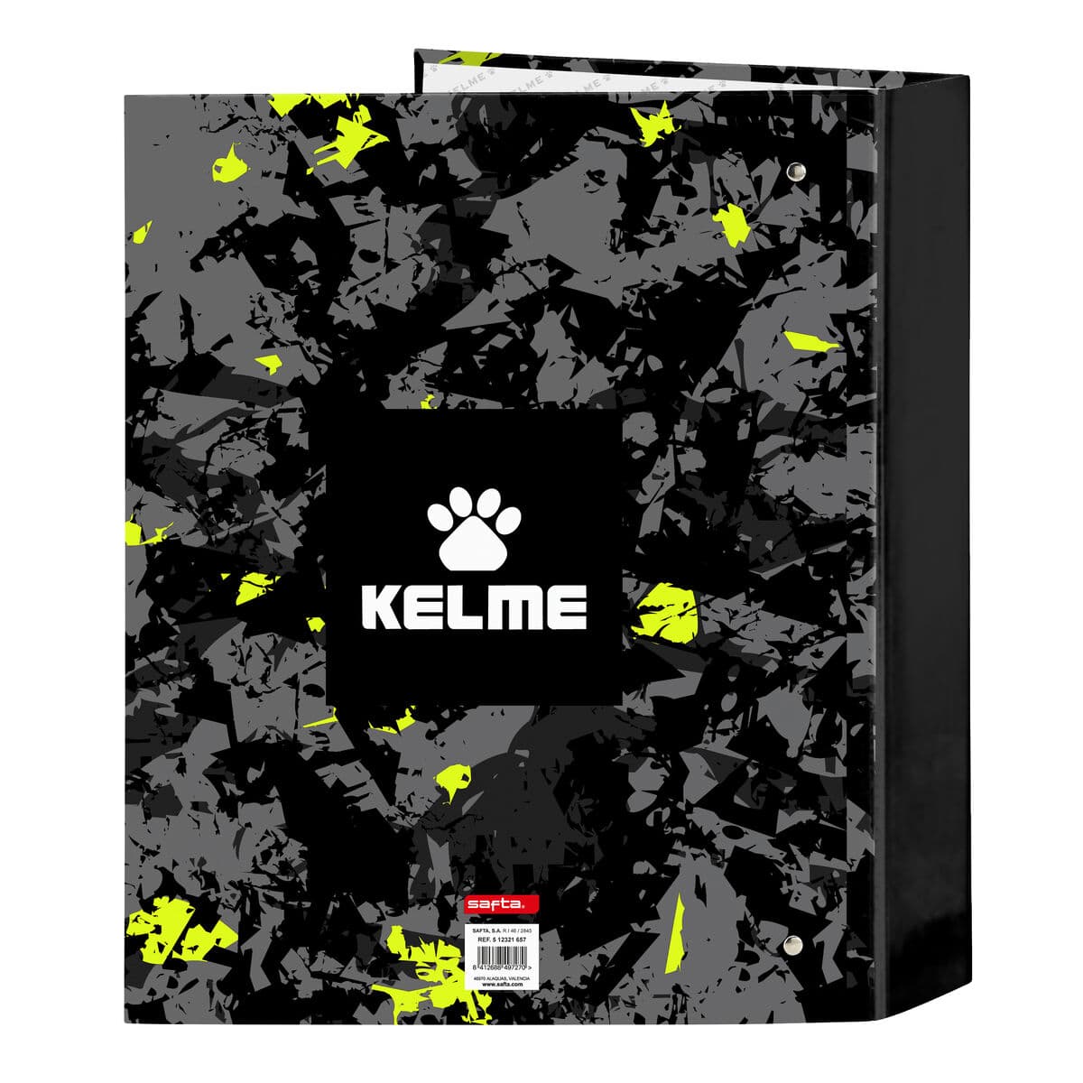 Ringbuch Kelme Jungle Schwarz Grau Neongrün A4 (27 x 33 x 6 cm) - Image 2