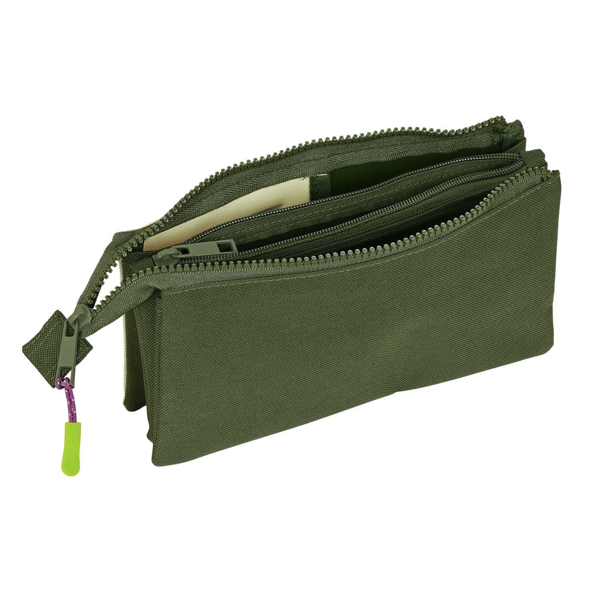 Dreifaches Mehrzweck-Etui Munich Bright khaki grün 22 x 12 x 3 cm - Image 3