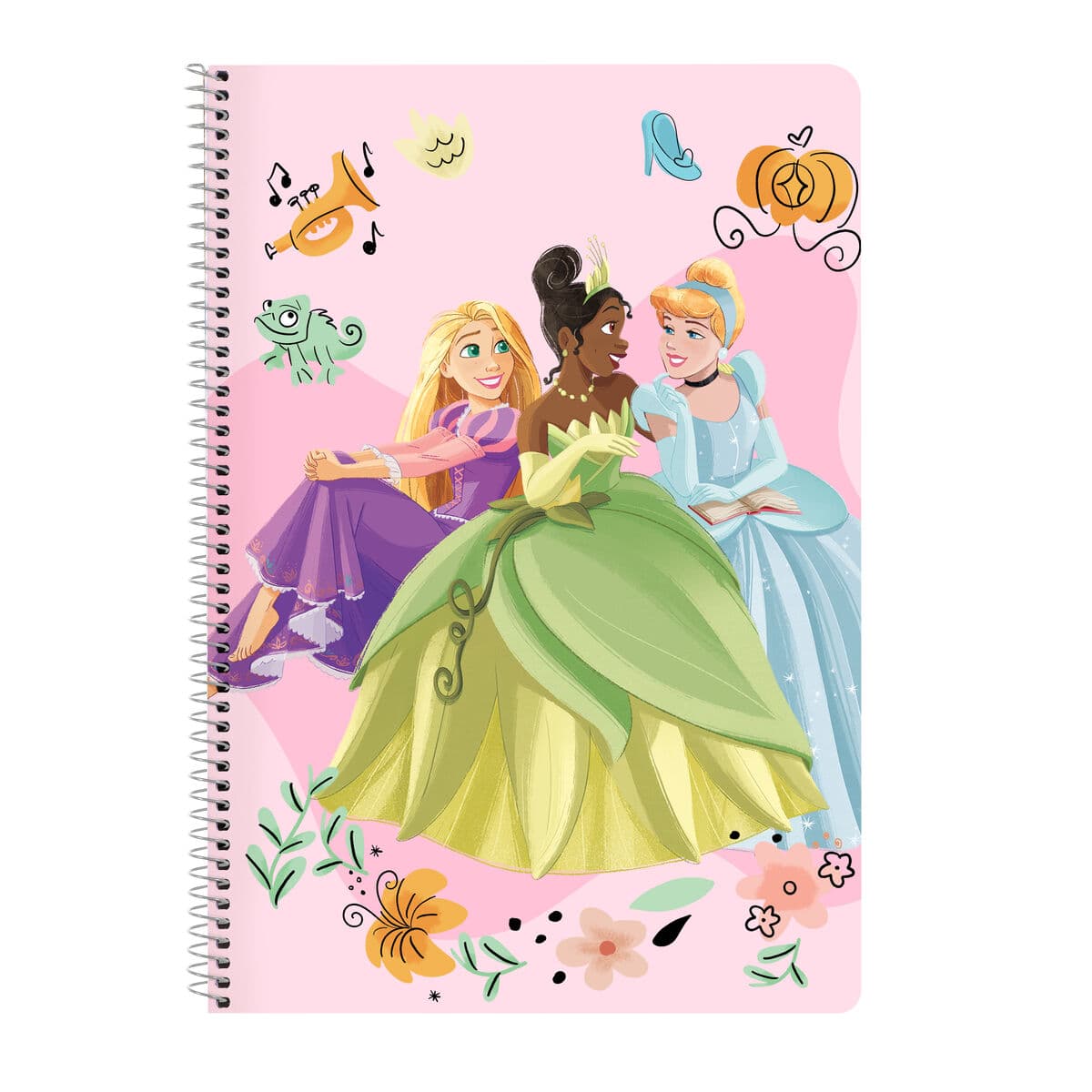 Libreta Disney Princess Magical Beige Rosa A4 80 Hojas