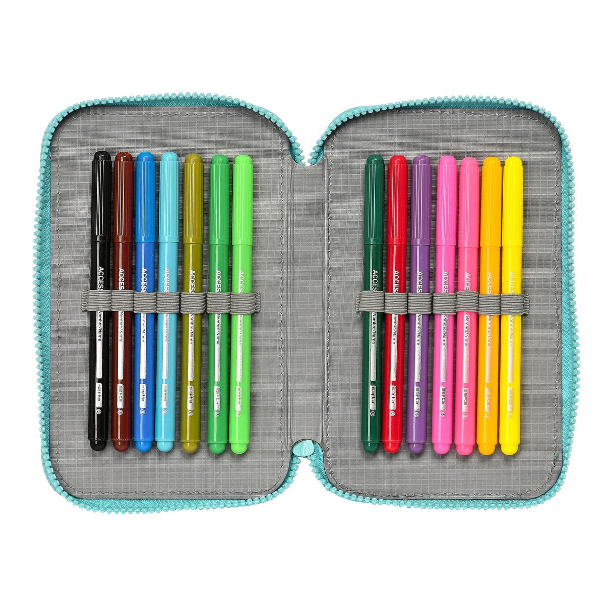 Dvostruka pernica Baby Shark Surfing Plava Bijela 12.5 x 19.5 x 4 cm (28 Dijelovi) - Image 4