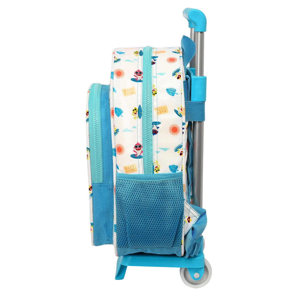 Mochila Escolar con Ruedas Baby Shark Surfing Azul Blanco 26 x 34 x 11 cm - Image 3