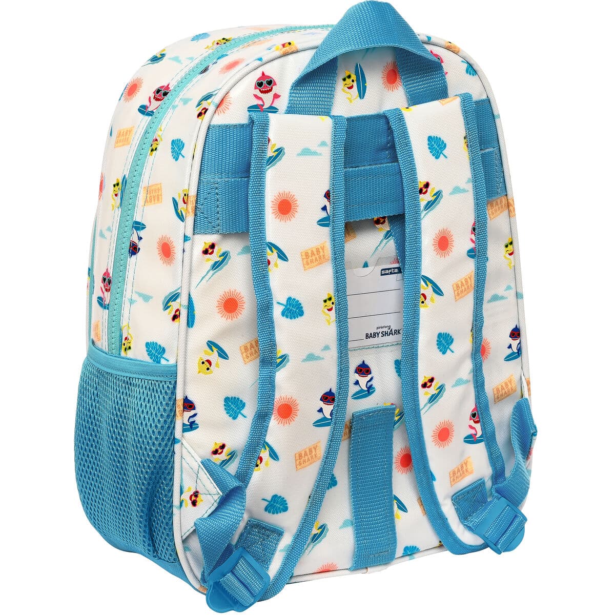Mochila Escolar Baby Shark Surfing Azul Blanco 26 x 34 x 11 cm - Image 3