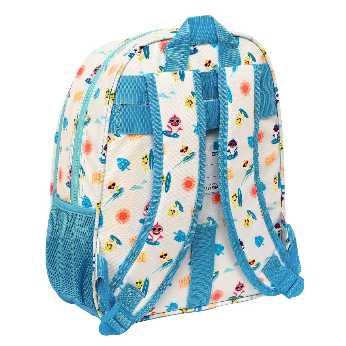 Schulrucksack Baby Shark Surfing Blau Weiß 27 x 33 x 10 cm - Image 3