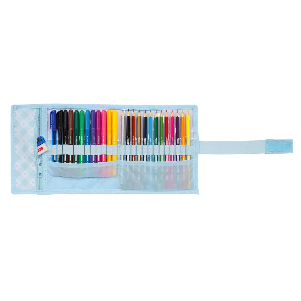 Plumier Glow Lab Cisnes Enrollable Azul 7 x 20 x 7 cm (27 Piezas) - Image 3
