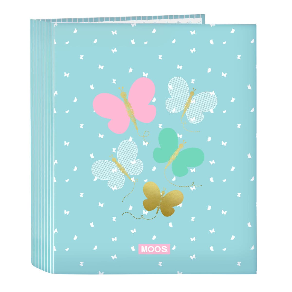 Ringbuch Moos Butterflies Blau A4 27 x 33 x 6 cm