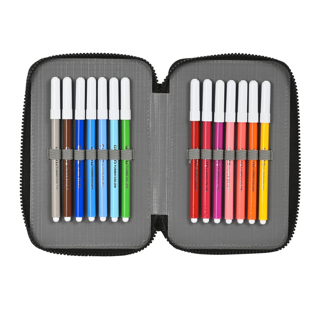 Dubbele etui Real Betis Balompié Zwart Limoen 12.5 x 19.5 x 4 cm (28 Onderdelen) - Image 4