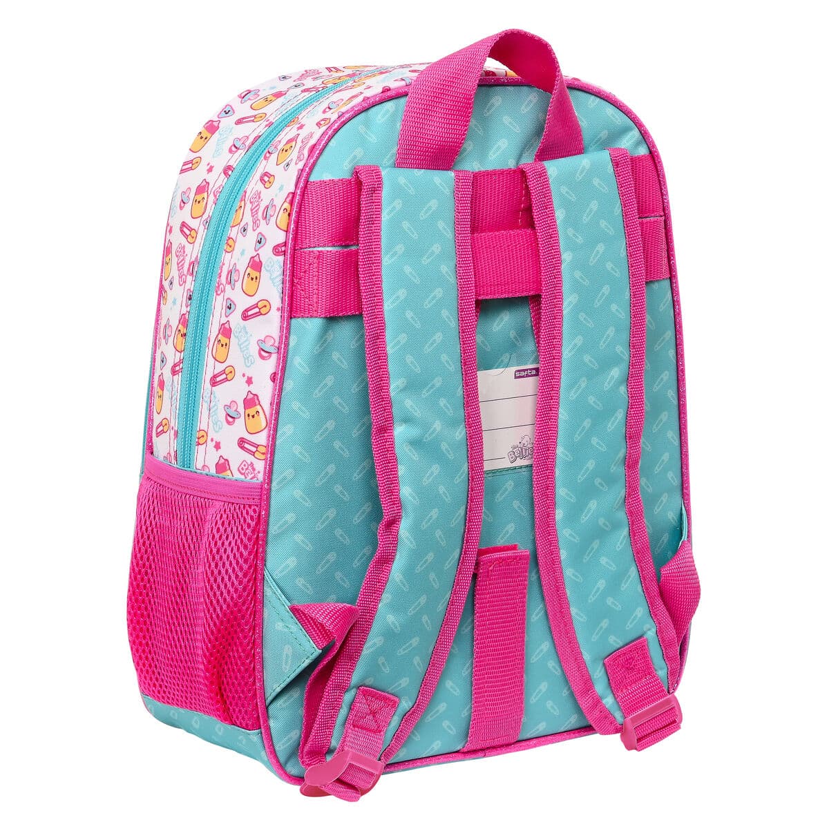 Mochila Escolar The Bellies 26 x 34 x 11 cm Morado Turquesa Blanco - Image 2