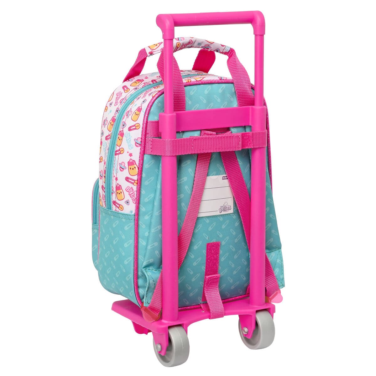 Mochila Escolar con Ruedas The Bellies 20 x 28 x 8 cm Morado Turquesa Blanco - Image 2