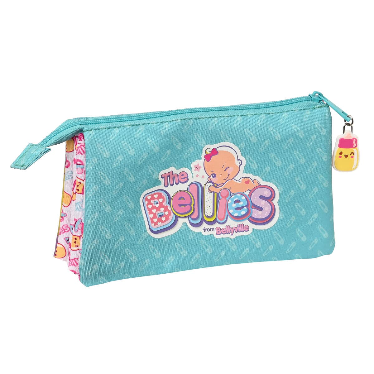 Portatodo Triple The Bellies Morado Turquesa Blanco 22 x 12 x 3 cm - Image 2