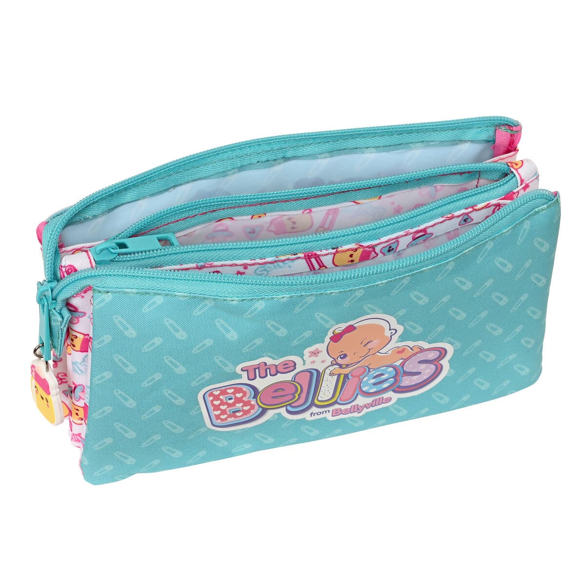 Portatodo Triple The Bellies Morado Turquesa Blanco 22 x 12 x 3 cm - Image 3