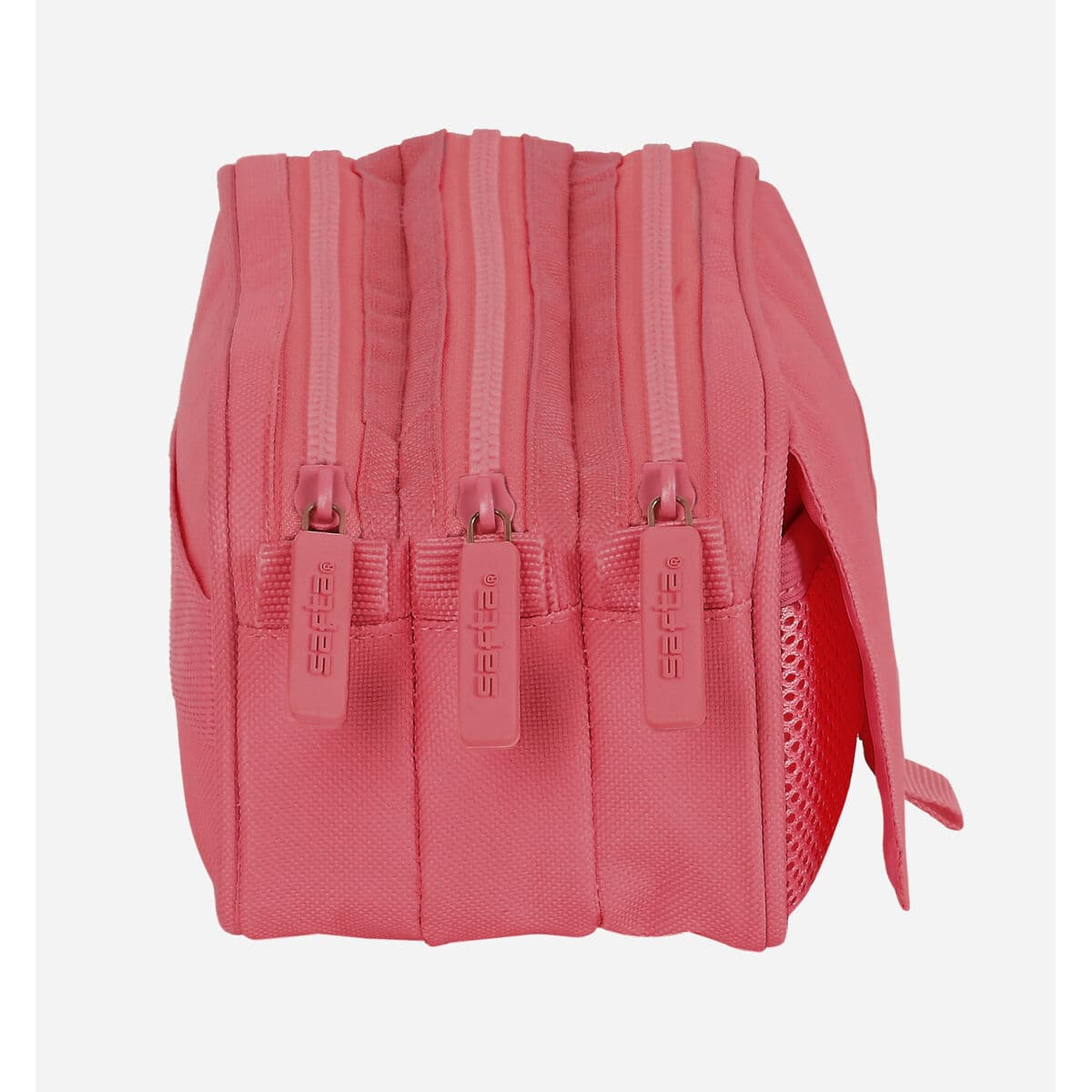 Pennenetui met 3 vakken Safta Marsala 21,5 x 10 x 8 cm Kastanjebruin - Image 3