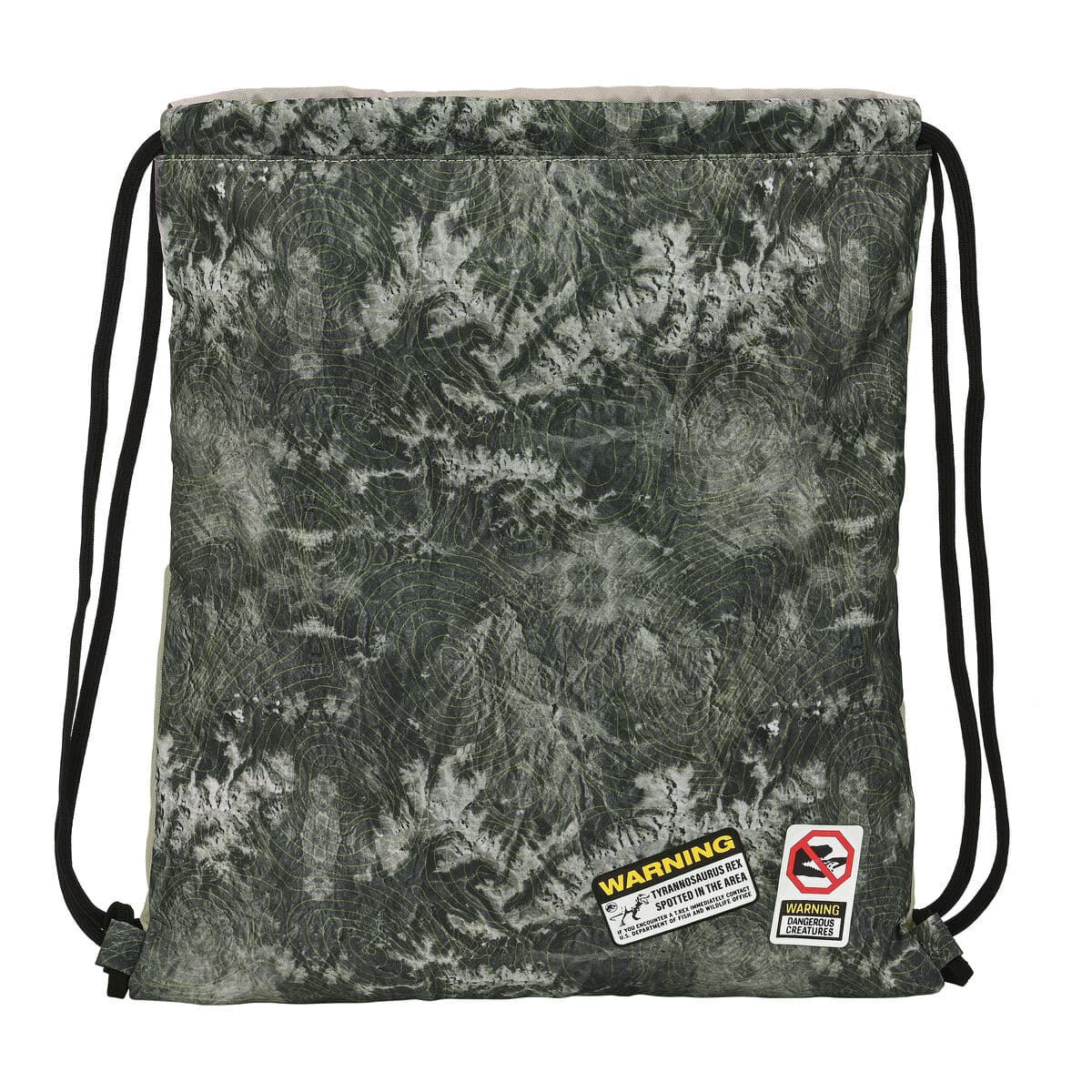 Bolsa Mochila con Cuerdas Jurassic World Warning Gris 35 x 40 x 1 cm - Image 2
