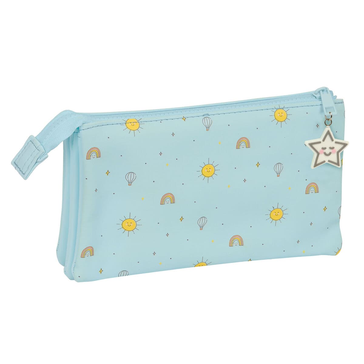 Dreifaches Mehrzweck-Etui Mickey Mouse Clubhouse Baby Hellblau 22 x 12 x 3 cm - Image 2
