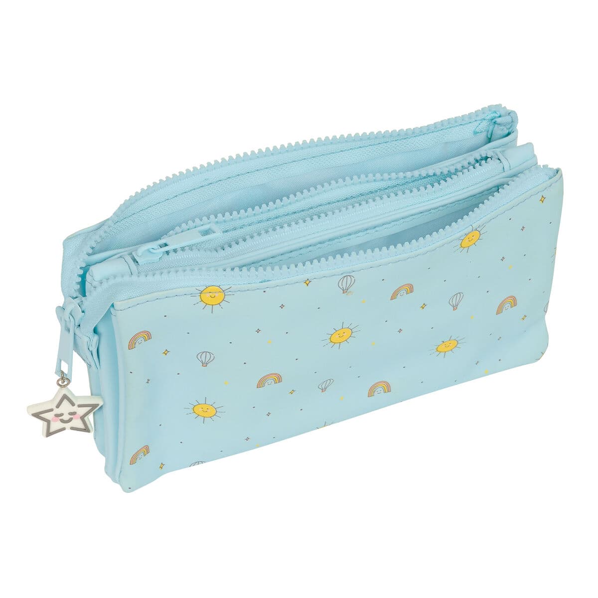 Dreifaches Mehrzweck-Etui Mickey Mouse Clubhouse Baby Hellblau 22 x 12 x 3 cm - Image 3