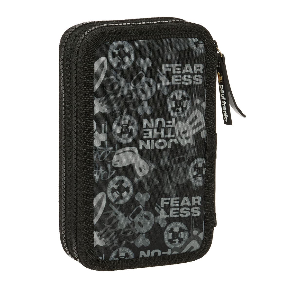 Dvostruka pernica Paul Frank Join the fun Crna 12.5 x 19.5 x 4 cm (28 Dijelovi) - Image 5